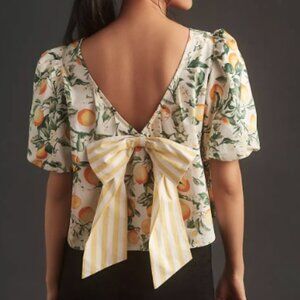 Maeve Bow-Back Swing Blouse Size L